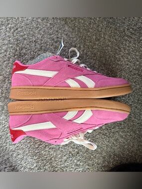 Reebok Women's Pink Suede Athletic Sneakers